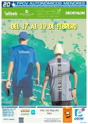 poster del torneo AUTONÓMICO 2 SPORT CLUB ALICANTE