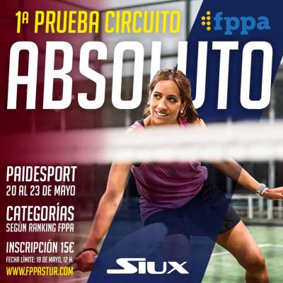 poster del torneo 1ª PRUEBA CIRCUITO SIUX/FPPA 2021 ABSOLUTO