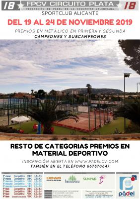 poster del torneo TORNEO DE PADEL - CIRCUITO PLATA