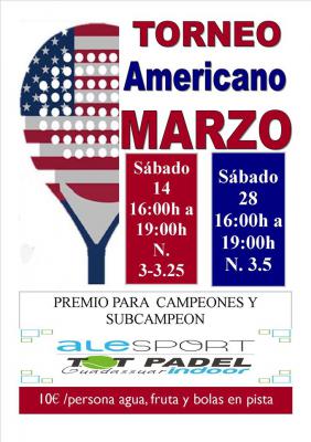 poster torneo TORNEO AMERICANO MARZO