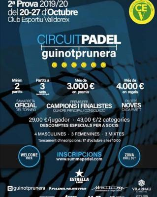 poster del torneo 2ª PROVA CIRCUIT GUINOTPRUNERA