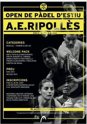 poster del torneo OPEN D'ESTIU A.E. RIPOLLÈS