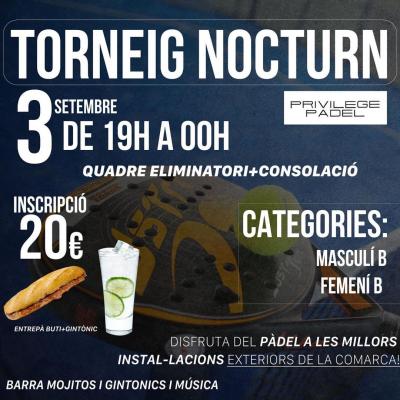 poster torneo TORNEIG NOCTURN