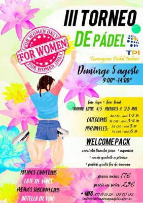 poster del torneo III TORNEO FOR WOMEN ONLY