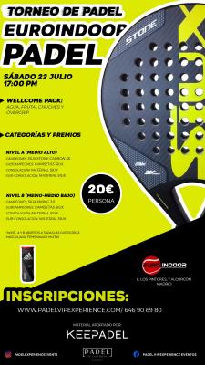 poster del torneo TORNEO SÁBADO 22 DE JULIO & PADEL 2.0