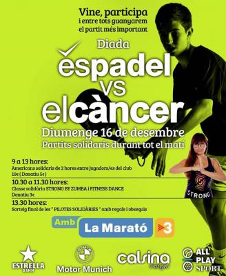 poster del torneo DIADA EsPADEL VS EL CANCER