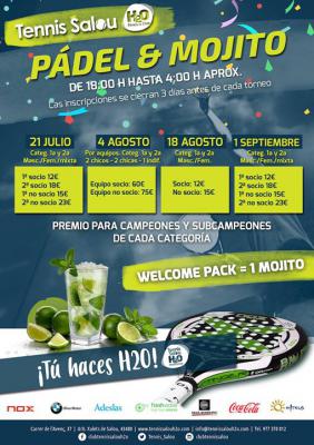 poster del torneo PÀDEL & MOJITO