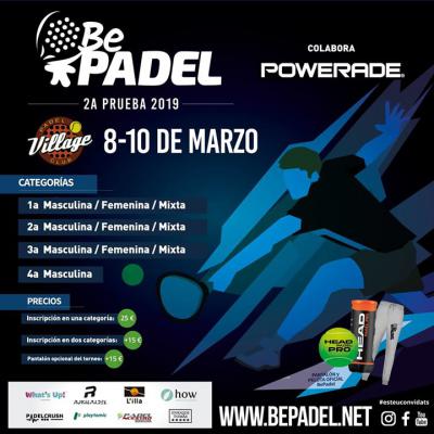 poster del torneo 2ª PRUEBA BePADEL 2019