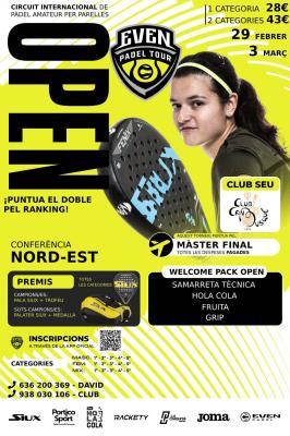 poster del torneo OPEN EVEN PADEL CAN BUSQUÉ, IGUALADA