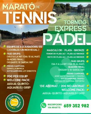 poster del torneo TORNEIG EXPRESS DE PADEL