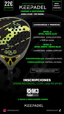 poster del torneo KEEPADEL (NIVELES A-B) & M3 PADEL CENTER