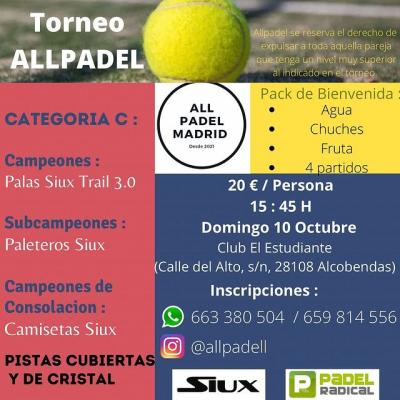 poster del torneo TORNEO ALLPADEL
