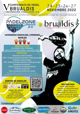poster torneo V CAMPEONATO DE PÁDEL BRUALDIS & I ANIVERSARIO PADELZONE 2.0