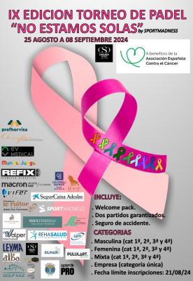 poster torneo IX TORNEO DE PÁDEL NO ESTAMOS SOLAS