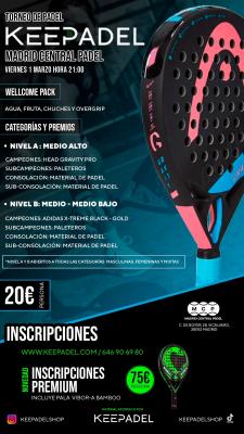 poster del torneo TORNEO KEEPADEL & MADRID CENTRAL PADEL