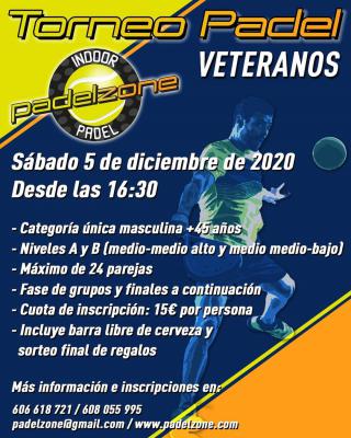 poster torneo TONEO DE PADEL VETERANOS