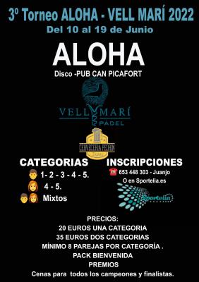 poster del torneo 3º TORNEO ALOHA -VELL MARI