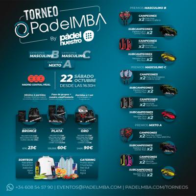 poster del torneo TORNEO PADELMBA BY PADEL NUESTRO - MADRID CENTRAL PADEL