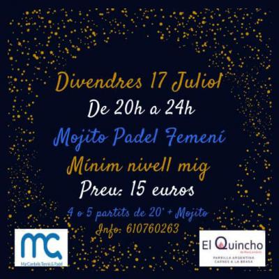 poster torneo MOJITO PADEL FEMENÍ