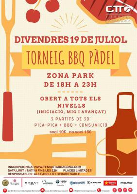 poster del torneo TORNEIG BBQ PADEL