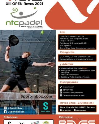 poster torneo OPEN REVES PADEL 2021 BY SPORTINBOX