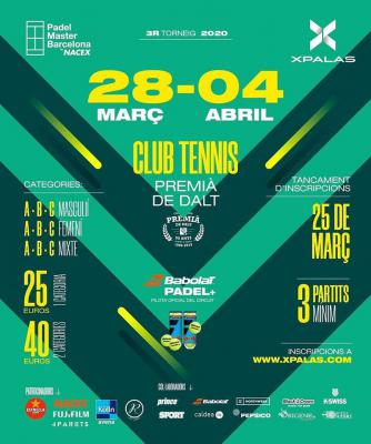 poster del torneo 3ER TORNEIG 2020 PADEL MASTER BARCELONA BY NACEX