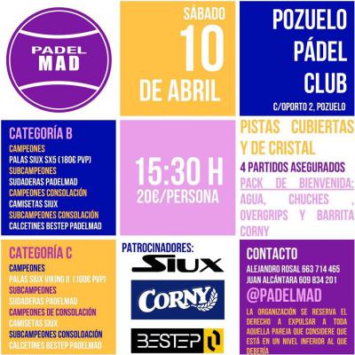 poster del torneo TORNEO DE PADEL