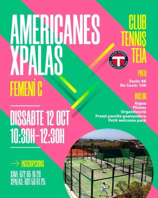 poster del torneo AMERICANES XPALAS - FEMENÍ C