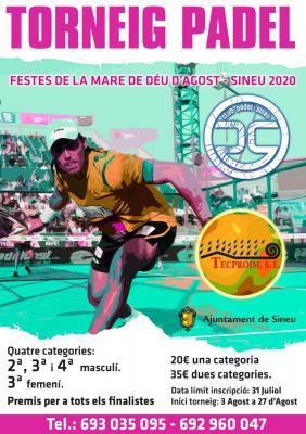 poster del torneo TORNEIG FESTES DE LA MARE DE DÚ D'AGOST - SINEU 2020