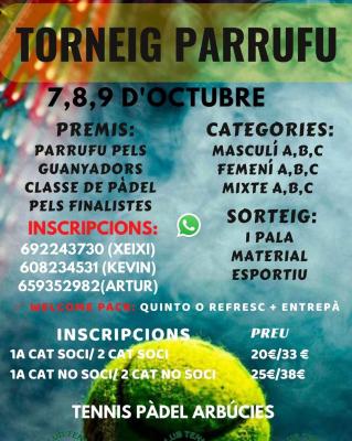 poster del torneo TORNEIG PARRUFU