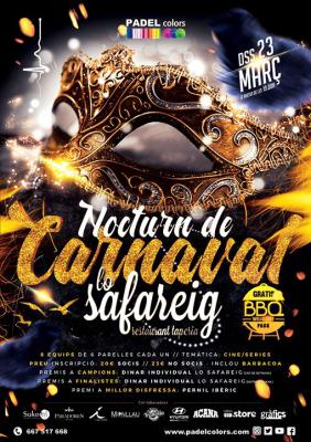 poster del torneo NOCTURN DE CARNAVAL LO SAFAREIG