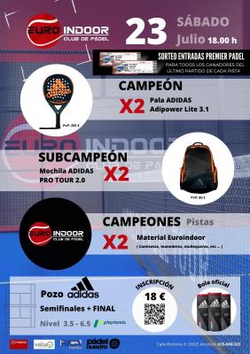 poster del torneo TORNEO POZO ADIDAS EUROINDOOR PREMIER PADEL