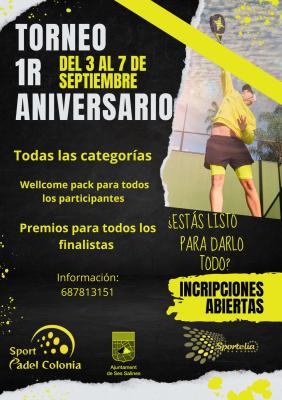 poster torneo TORNEO 1R ANIVERSANIO
