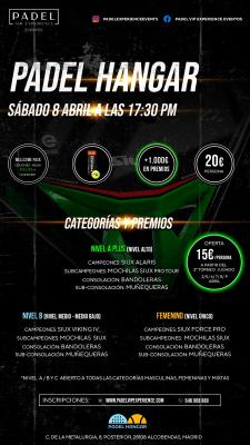 poster del torneo TORNEO SÁBADO 8 ABRIL & HANGAR DEL PÁDEL (ALCOBENDAS)