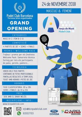 poster del torneo GRAND OPENING
