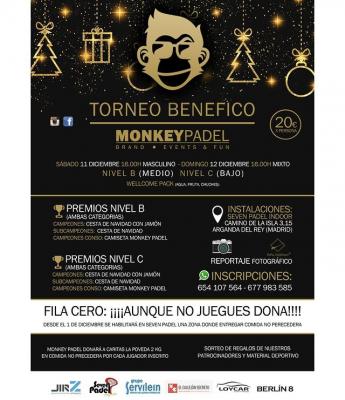 poster del torneo TORNEO BENEFICO MONKEYPADEL