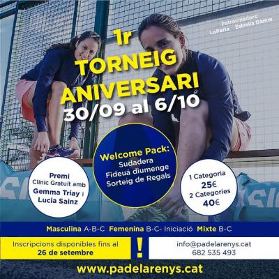 poster del torneo 1ER TORNEIG ANIVERSARI