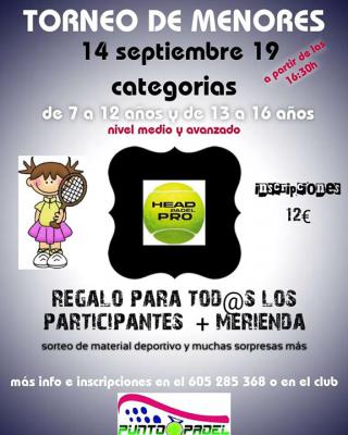 poster del torneo TORNEO DE MENORES