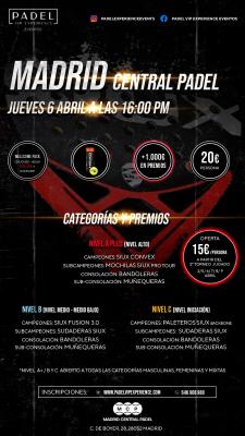 poster del torneo TORNEO JUEVES 6 DE ABRIL & MADRID CENTRAL PADEL