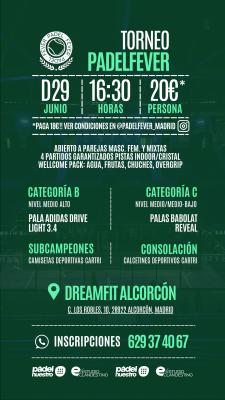 poster torneo TORNEO PADEL FEVER - MASCULINO, FEMENINO Y MIXTO (B Y C)