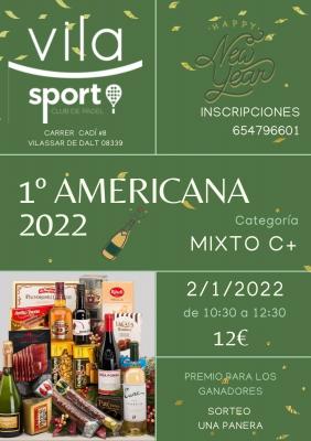 poster del torneo 1ª AMERICANA  VILASPORT PÀDEL AÑO 2022