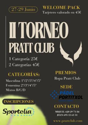 poster torneo II TORNEO PRATT CLUB EN PADEL PORTITXOL