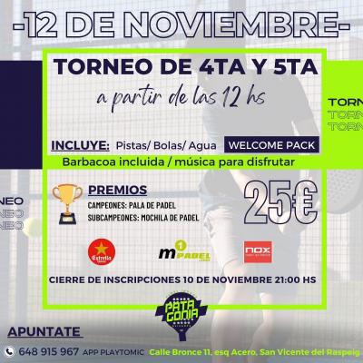 poster del torneo TORNEO DE PADEL