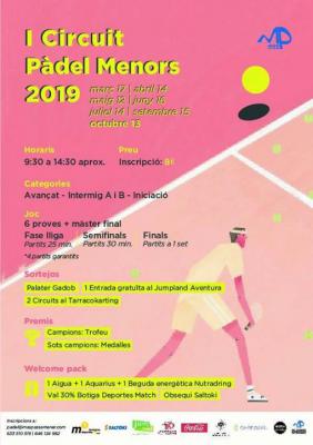 poster del torneo I CIRCUIT PADEL MENORS