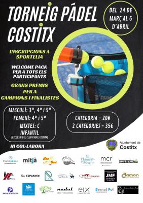 poster torneo TORNEIG PÀDEL COSTITX