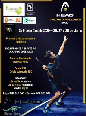 poster del torneo 2ª PRUEBA CIRCUITO HEAD MALLORCA 2020