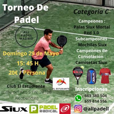 poster del torneo TORNEO ALLPADEL  (PISTAS CUBIERTAS Y DE CRISTAL)