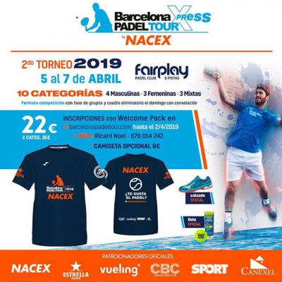 poster del torneo 2º TORNEO BARCELONA PÁDEL TOUR XPRESS BY NACEX