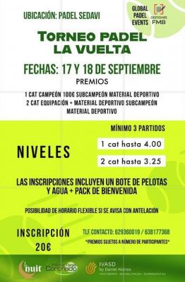 poster torneo TORNEO PADEL LA VUELTA