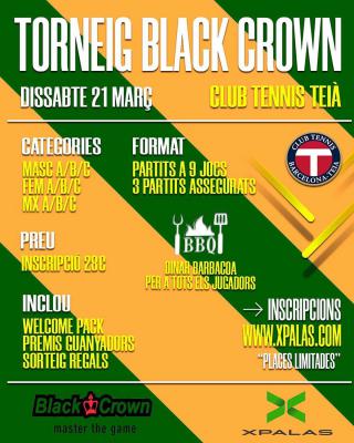 poster del torneo TORNEIG BLACK CROWN
